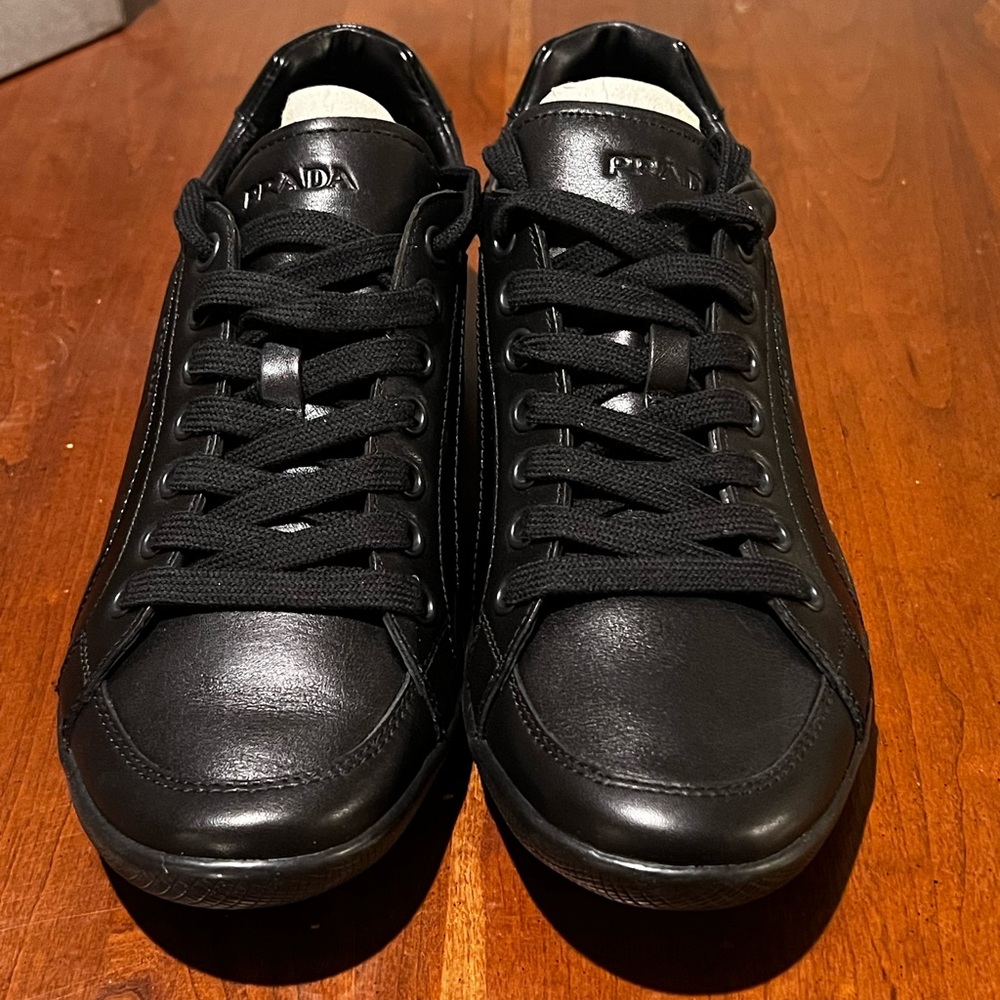 Men’s Authentic Prada Sneakers Size 9 Pristine - Unworn Nero 4E1835 - Picture 3 of 8